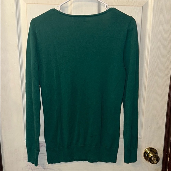 Laura Scott Size Small Women’s Emerald Green Beaded Sweater - Picture 4 of 5